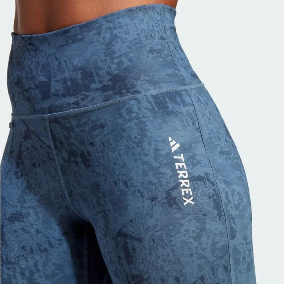 Adidas Terrex Tight Fit High Rise Full Lenght Leggings Blue L - Picture 8 of 8